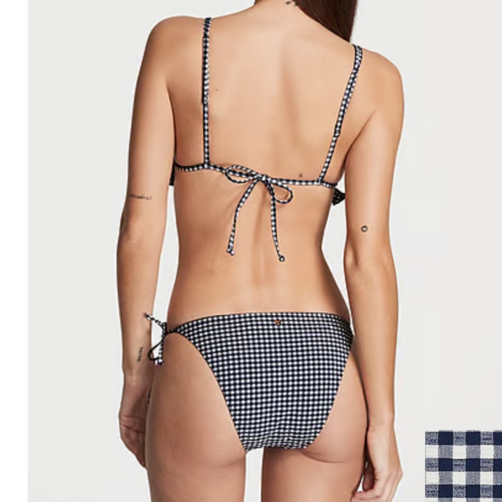 Victoria’s Secret Navy blue and white striped bikini set! - Picture 2 of 7